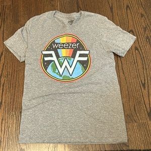 Weezer Grey Tshirt merch rainbow size small fan